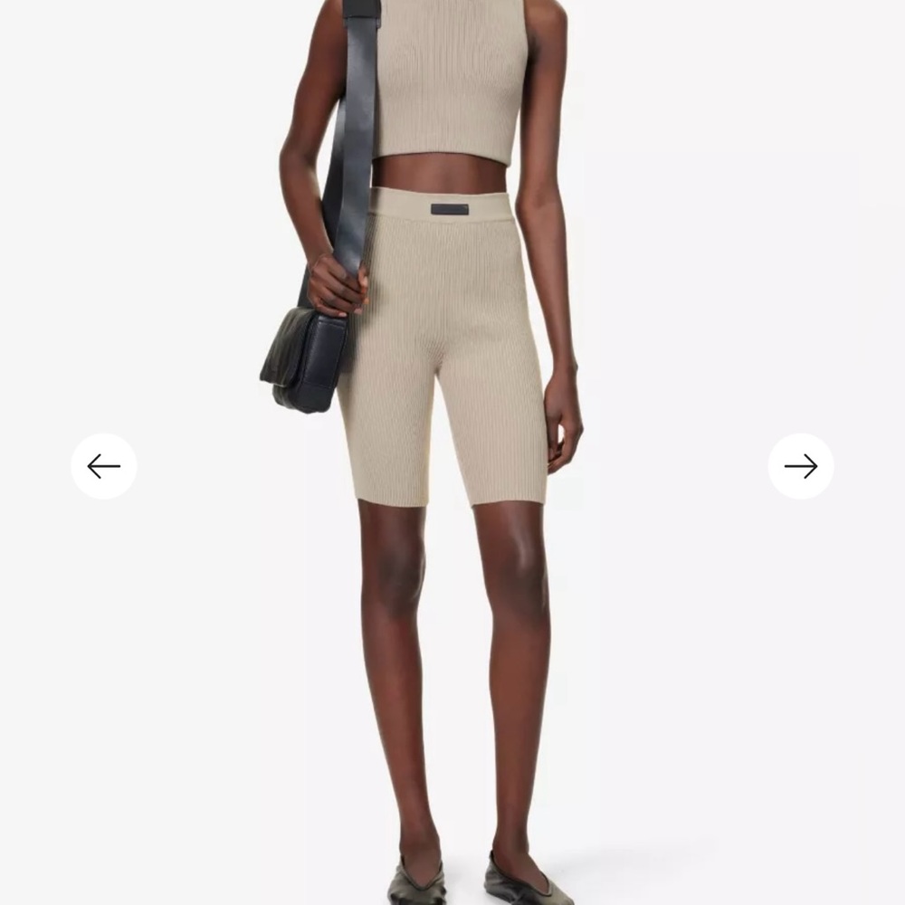 Fear of God ESSENTIALS SS23 knit ribbed bike sport short, color: Seal | M, NWOT - Picture 5 of 12